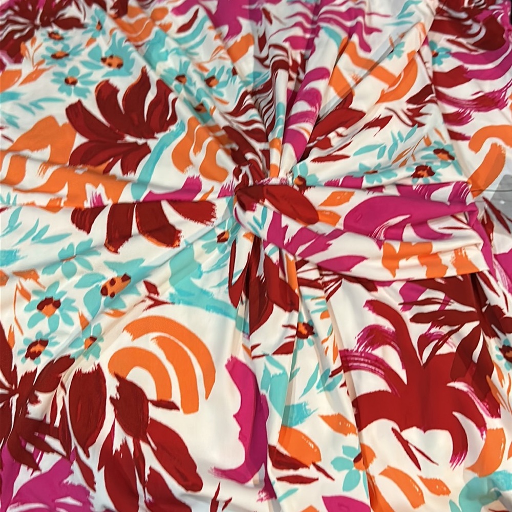🔥🔥🔥NEW Maggy London Sleeveless Twist Front Midi Floral Dress - Picture 6 of 11